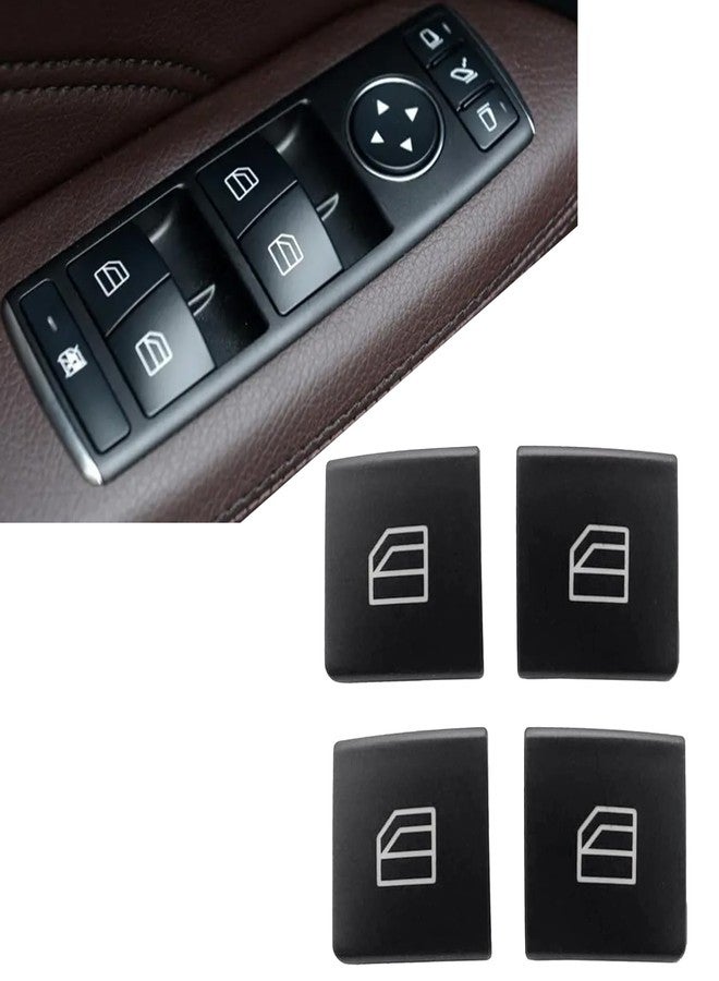 FZJDSD 4PCS Driver Side Car Power Window Master Switch Repair Button Cap Cover A2049055402 Compatible with Mercedes-Benz E-Class E200 E220 E250 E300 C-Class C180 C200 C220 2009-2016 2518300290 - Image 1